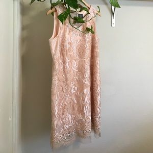 Vince Camuto sequin and stitching occasion dress-